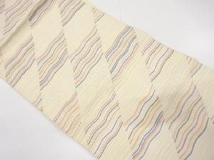 本場筑前博多　変わり市松模様織り出し　名古屋帯